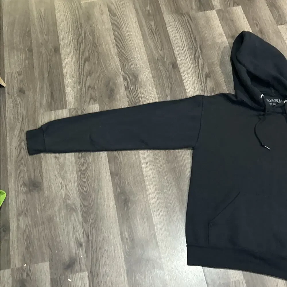 Men’s Small Bowery Supply Co. Black Skeleton Peace Hoodie